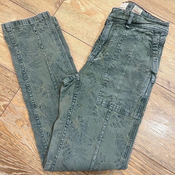 ANTHROPOLOGIE the Wanderer sage blue skinny textured jeans - Picture 6 of 11